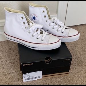 White Leather Converse